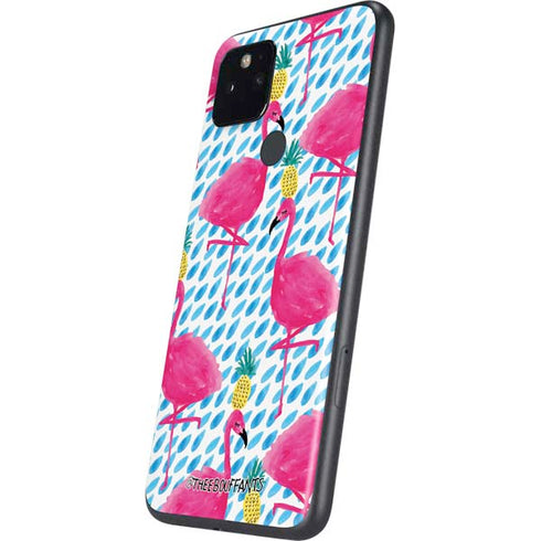 Bouffants and Broken Hearts Party Flamingos Google Pixel 5 Skin